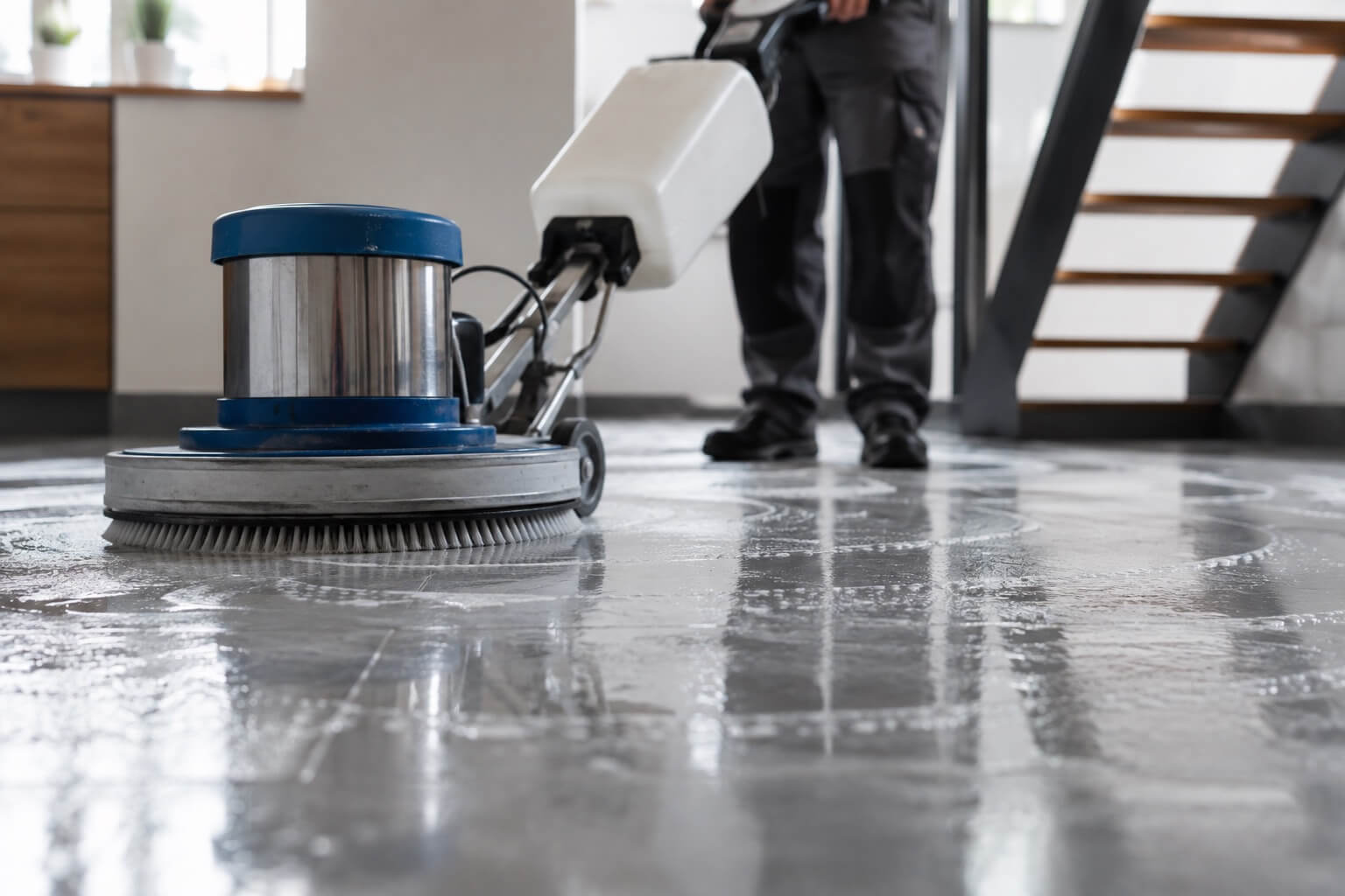 Frisch tiefengereinigtes modernes Badezimmer