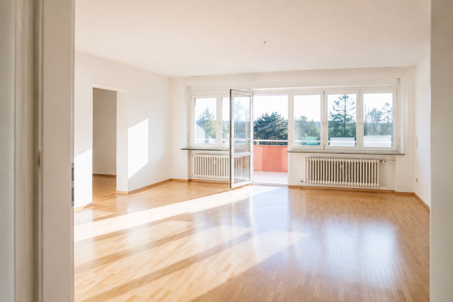 Wohnung mit Umzugskartons vor der Umzugsreinigung